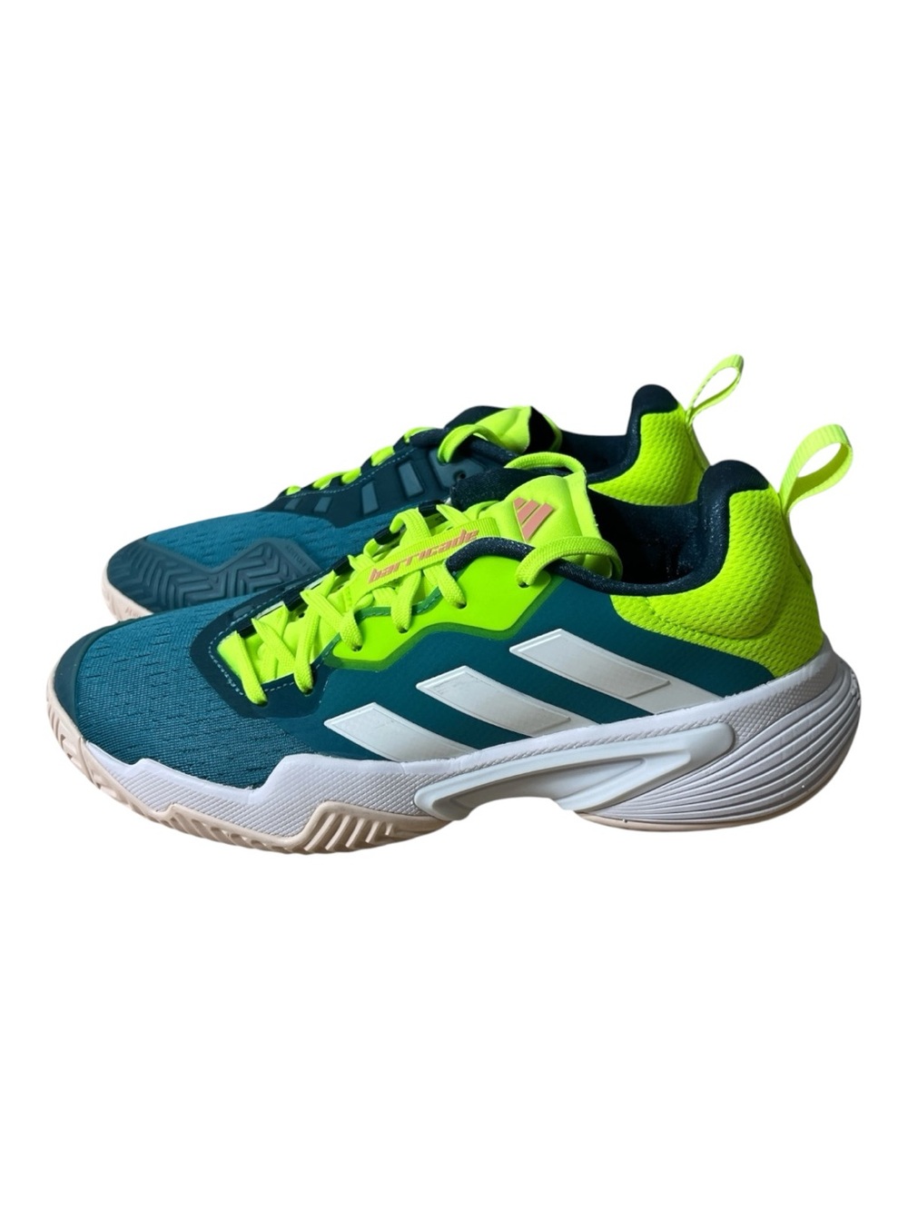 Adidas Barricade Tennis Shoes Women Size 8 Green Yellow White IG5468